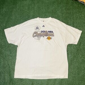Adidas Lakers‎ 2010 NBA Champions T-Shirt 3XL White Locker Room Edition